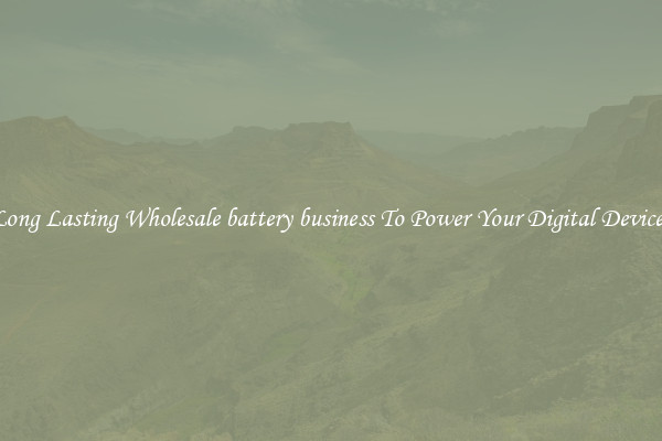 Long Lasting Wholesale battery business To Power Your Digital Devices