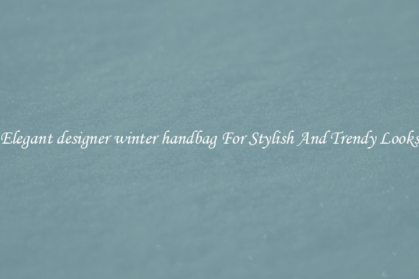 Elegant designer winter handbag For Stylish And Trendy Looks