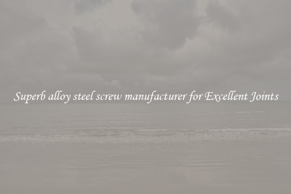 Superb alloy steel screw manufacturer for Excellent Joints