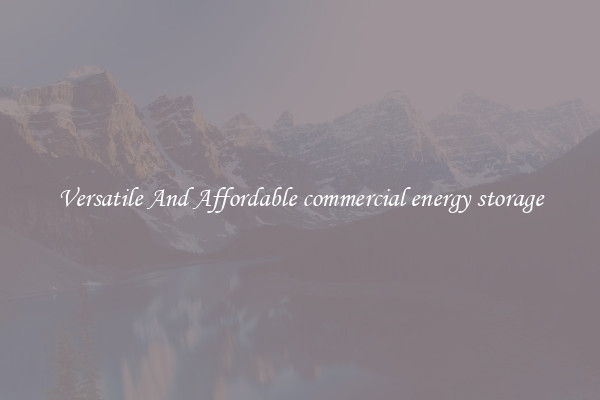 Versatile And Affordable commercial energy storage