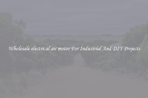 Wholesale electrical air motor For Industrial And DIY Projects
