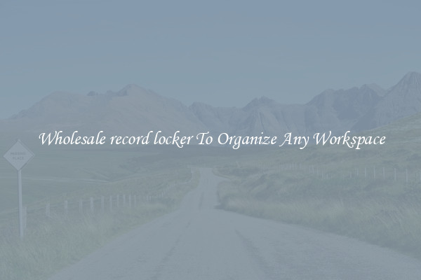 Wholesale record locker To Organize Any Workspace