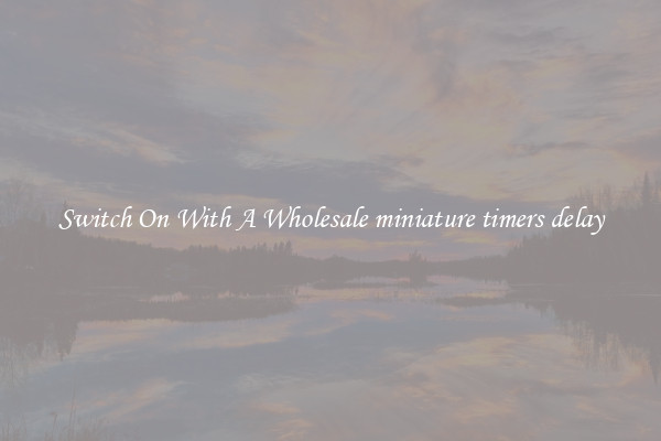 Switch On With A Wholesale miniature timers delay
