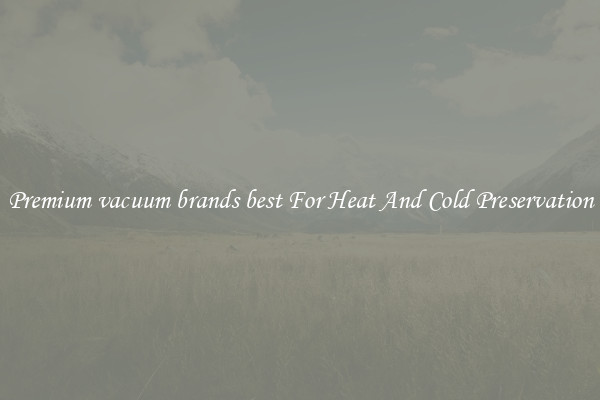 Premium vacuum brands best For Heat And Cold Preservation