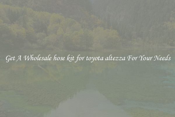 Get A Wholesale hose kit for toyota altezza For Your Needs