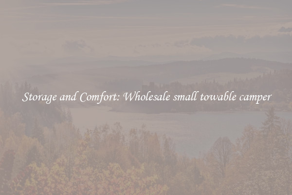 Storage and Comfort: Wholesale small towable camper