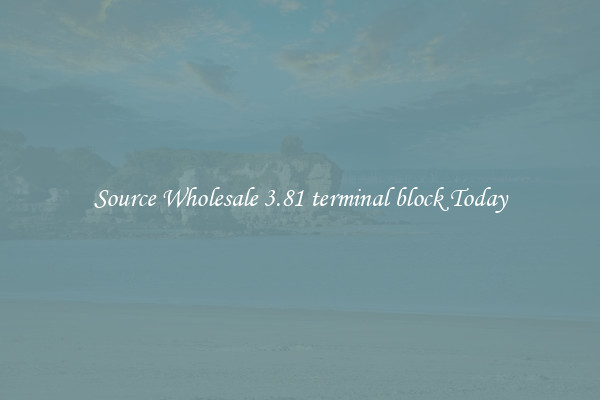 Source Wholesale 3.81 terminal block Today