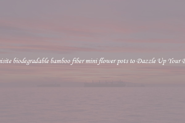 Exquisite biodegradable bamboo fiber mini flower pots to Dazzle Up Your Décor 