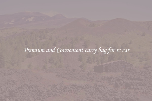 Premium and Convenient carry bag for rc car